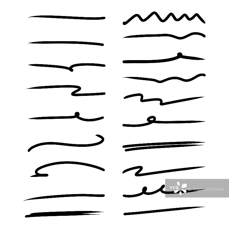 手绘下划线高亮标记合集图片素材