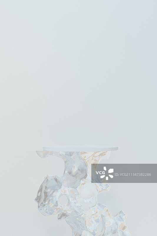 3d渲染渐变岩石底座展示台背景图片素材