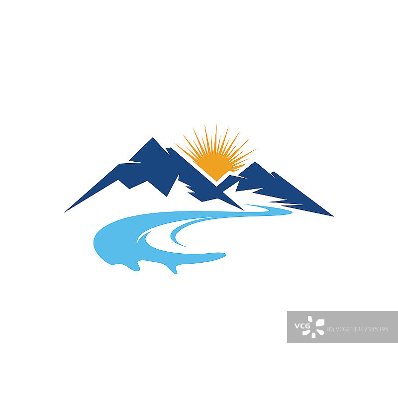 河流图标设计图片素材