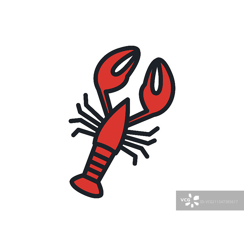 小龙虾、螯虾、龙虾图标图片素材