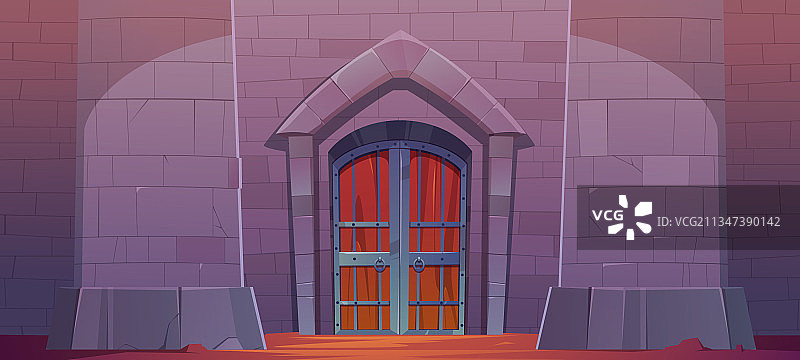 中世纪城堡大门地牢或宫殿外观图片素材