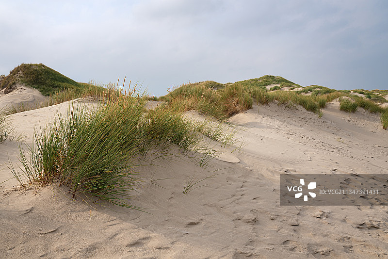 天空下的海滩风景图片素材