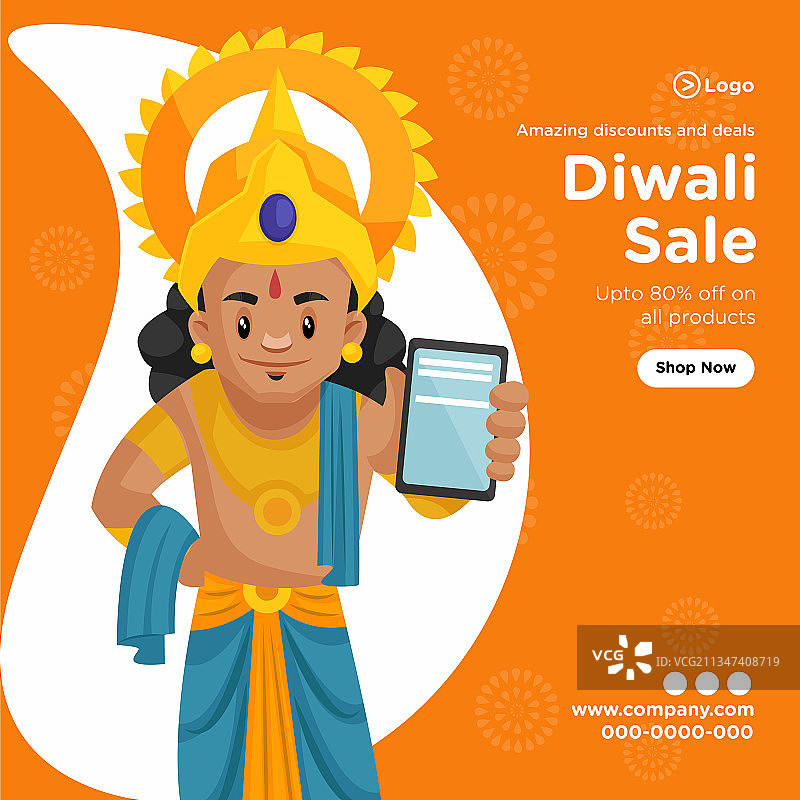 排灯节促销banner设计图片素材