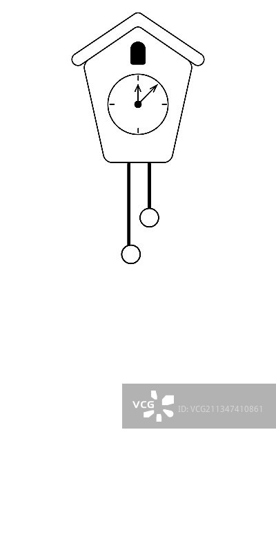 黑白墙壁时钟图标图片素材