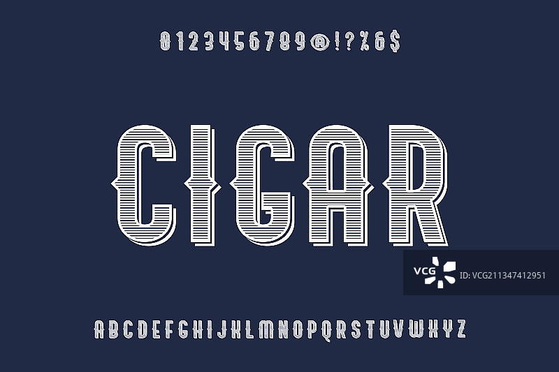 复古字体经典字母蓝白色设计图片素材