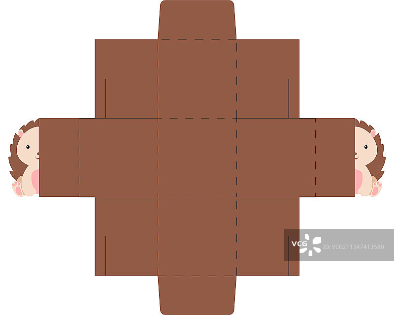 刺猬包装喜糖盒简约设计图片素材