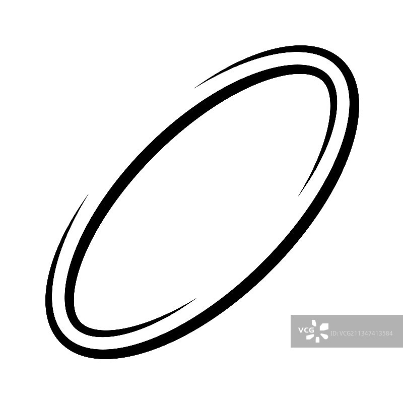 字母O零环土星嗖嗖椭圆图标图片素材