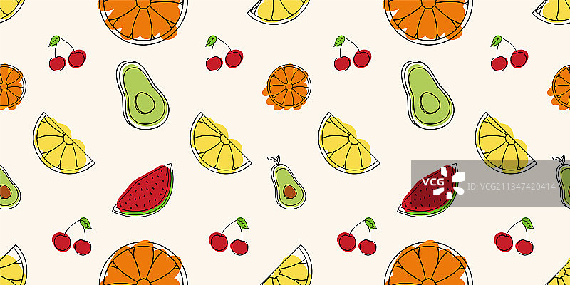 无缝水果图案图片素材