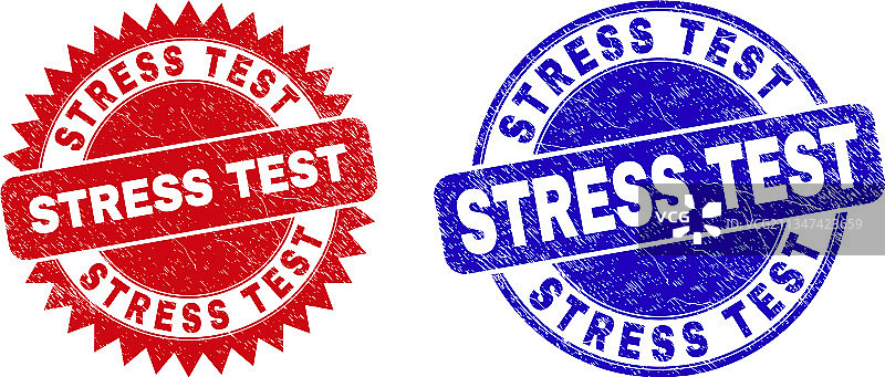 带圆角和花结印章的压力测试图片素材