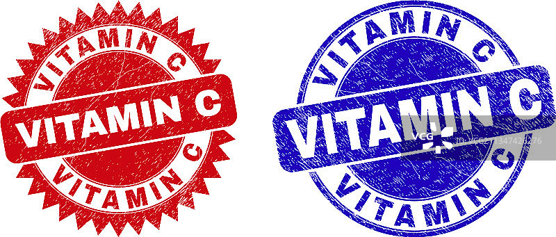 圆形花饰维生素C水印图片素材