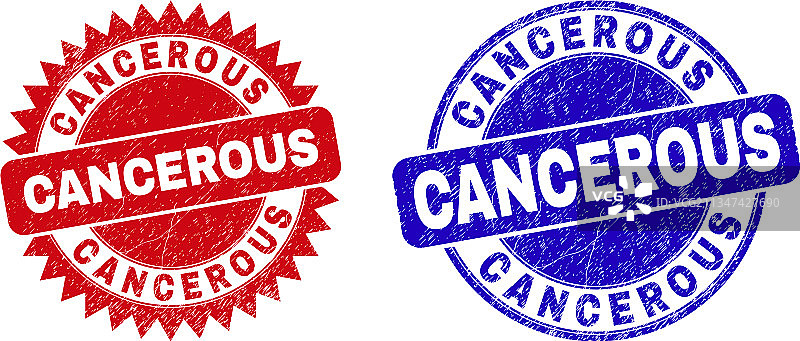 含癌圆形花型印章图片素材