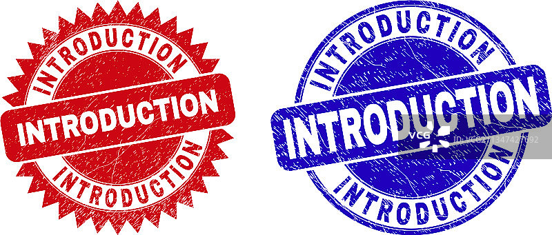 圆形和玫瑰花形水印介绍图片素材