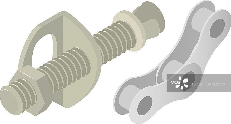 自行车工具图标2.5D自行车链条图片素材