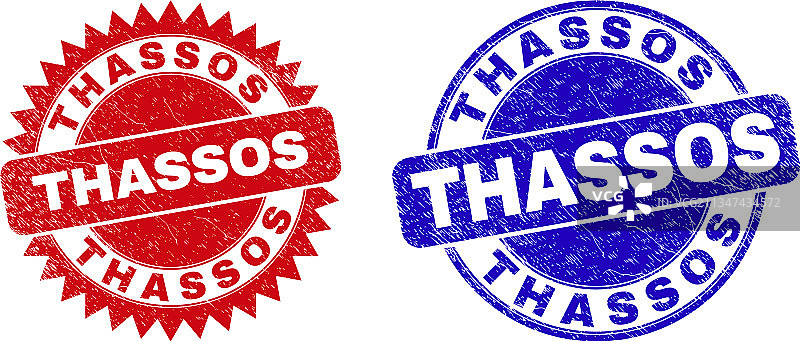 带有圆形和花结水印的萨索斯岛图片素材