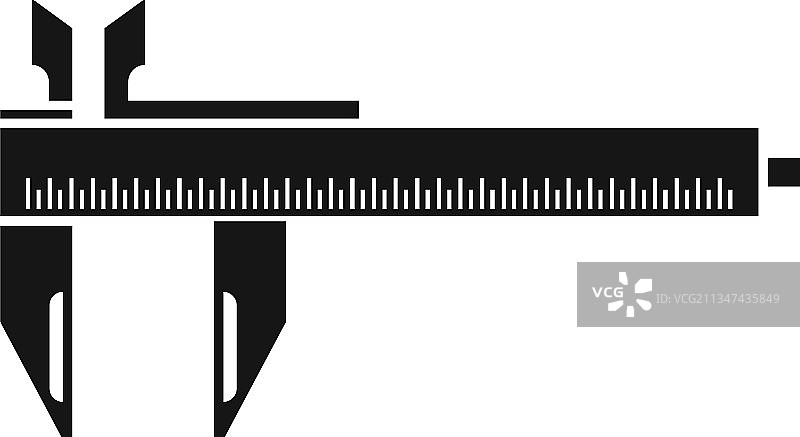 千分尺简易表盘卡尺图标图片素材