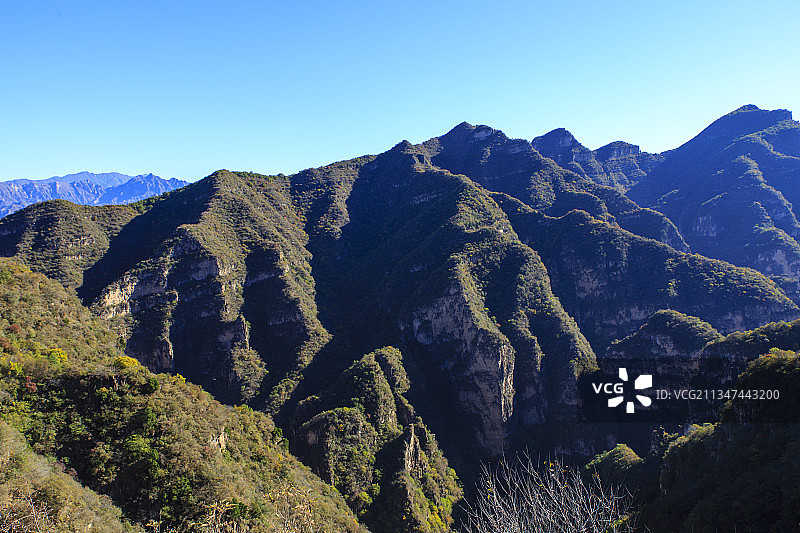 河北保定涞水野三坡景区：百里峡俯瞰图片素材