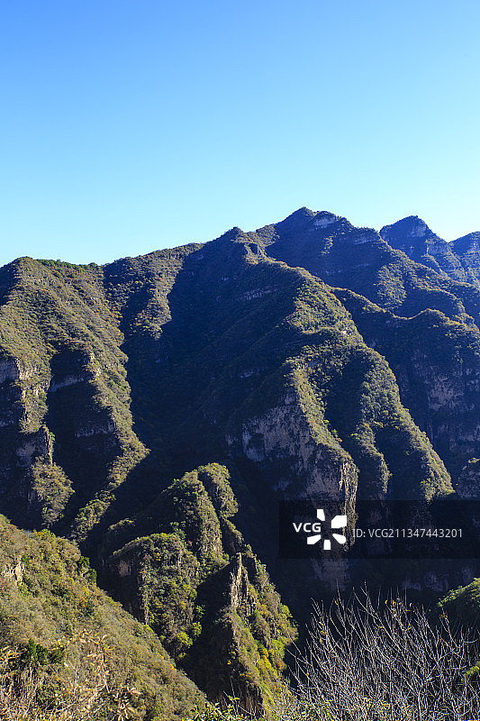 河北保定涞水野三坡景区：百里峡俯瞰图片素材