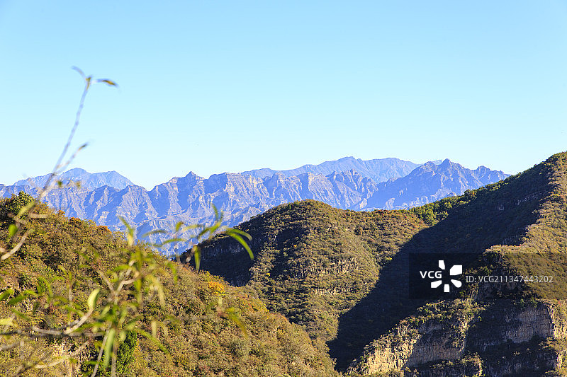 河北保定涞水野三坡景区：百里峡俯瞰图片素材
