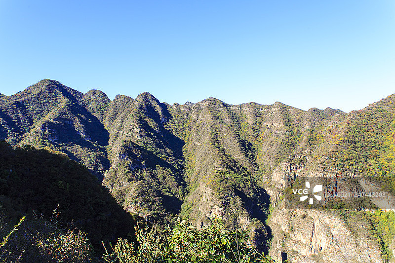 河北保定涞水野三坡景区：百里峡俯瞰图片素材
