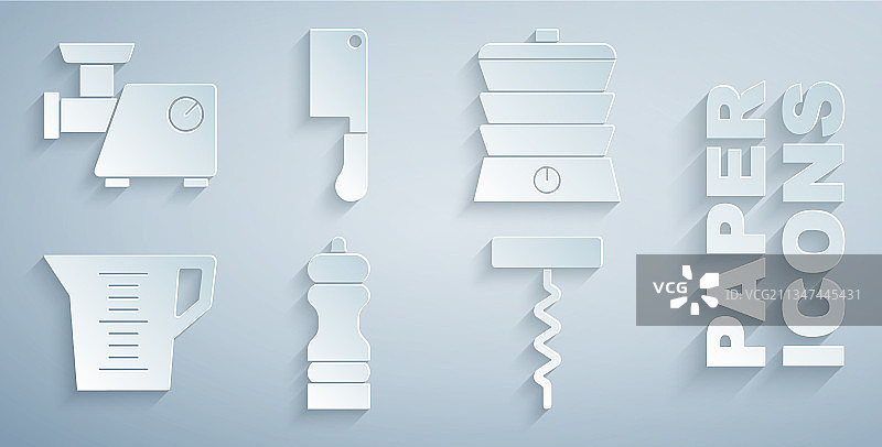 胡椒、慢炖锅、量杯和葡萄酒图片素材