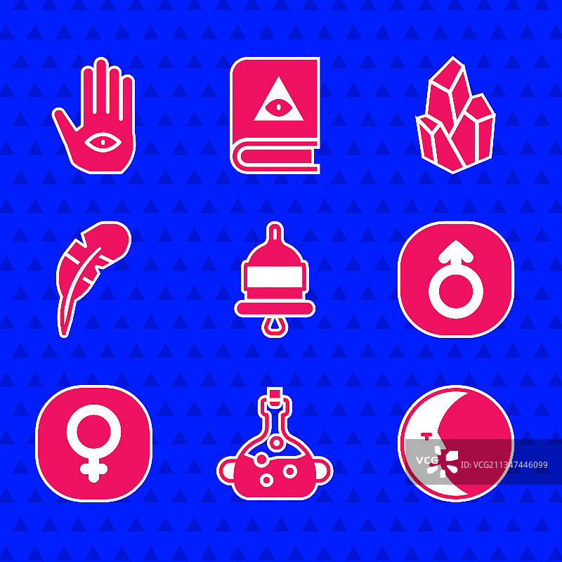 持续响铃的闹钟、毒药瓶、月球与火星图片素材