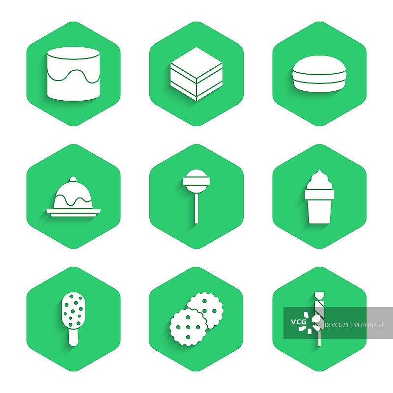 棒棒糖、饼干、糖果和冰淇淋图案图片素材