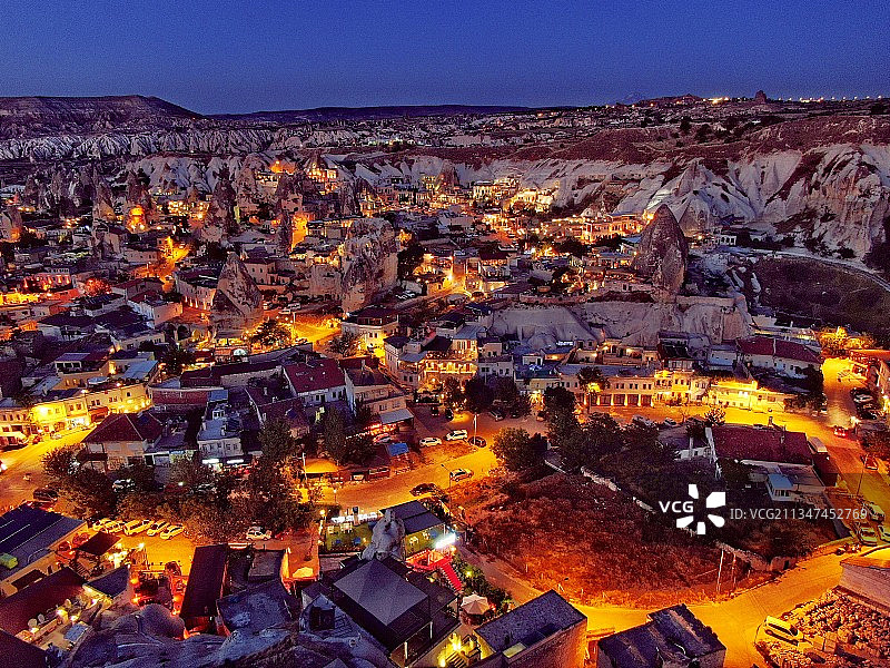 土耳其卡帕多奇亚玫瑰谷航拍美景图片素材