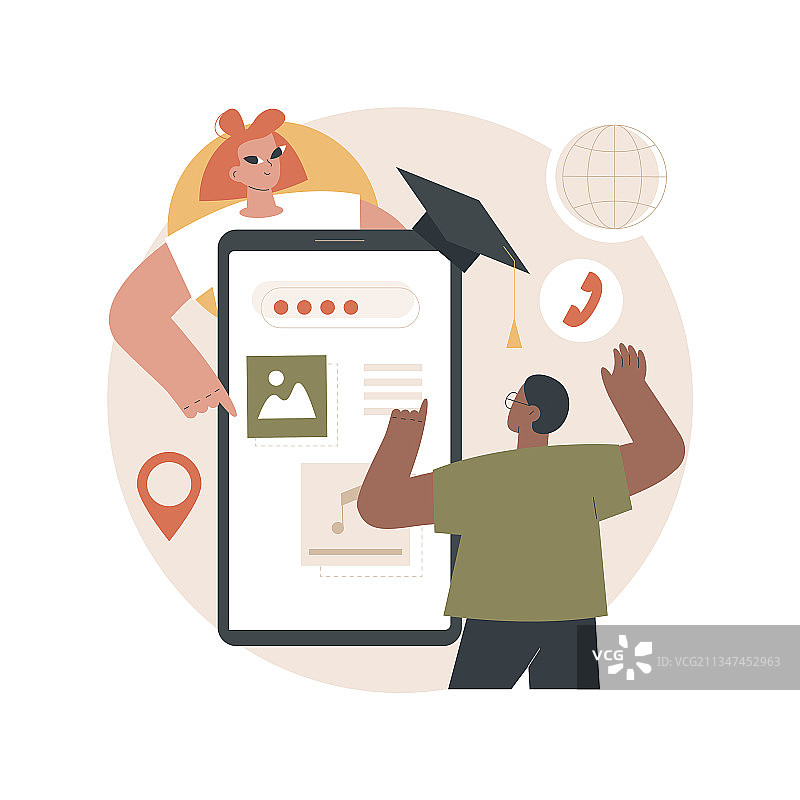 移动App开发课程抽象概念图片素材