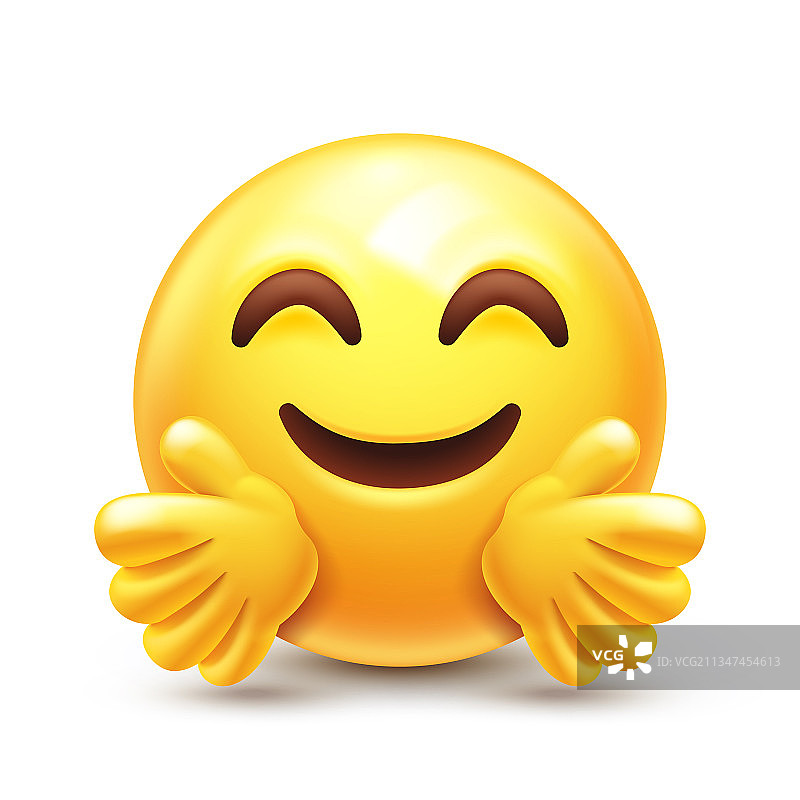 拥抱表情符号图片素材