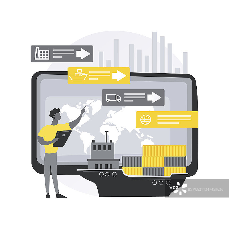 供应链分析抽象概念图片素材