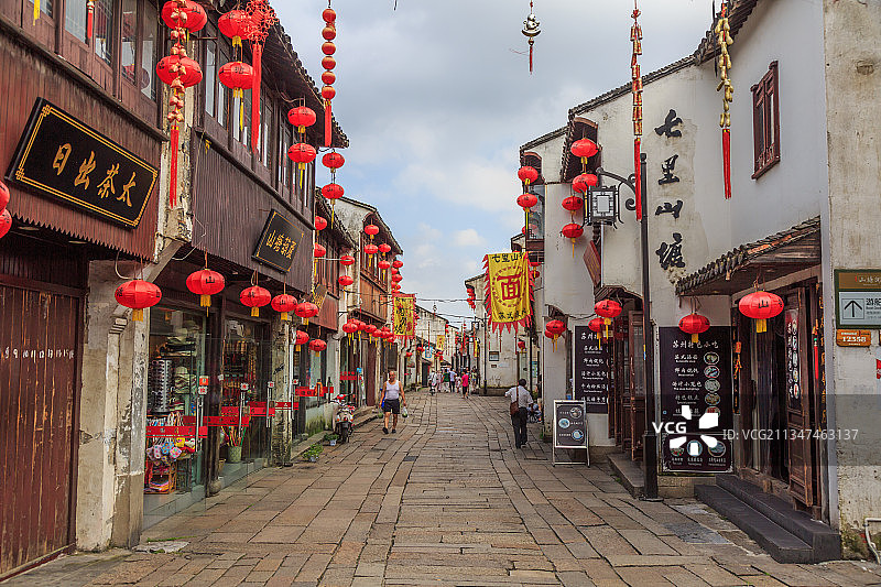 苏州山塘古镇街景图片素材