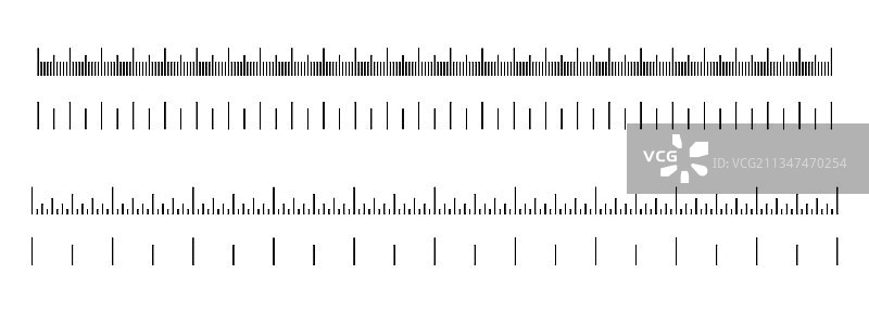 英寸和公制测量刻度厘米图片素材