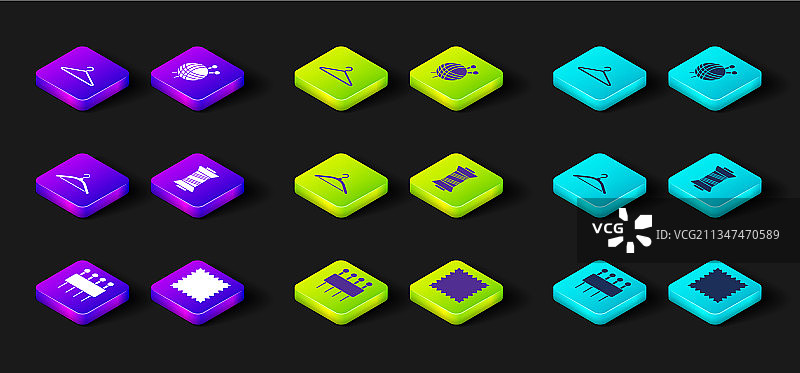 皮革衣架缝纫针套装图片素材