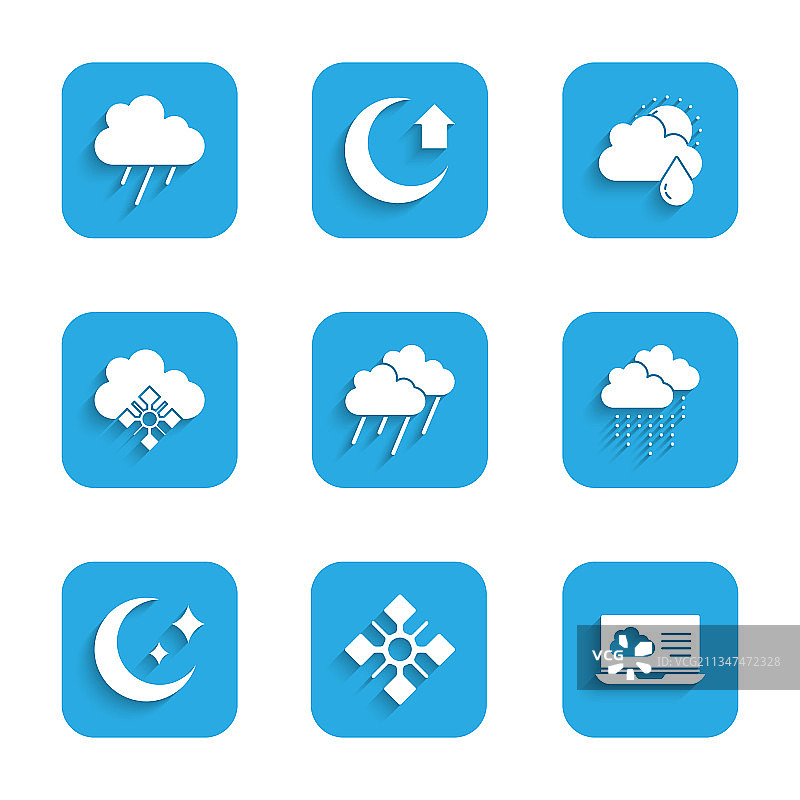 带雨云朵雪花天气预报图案图片素材