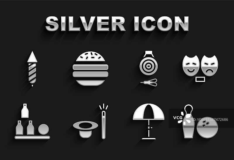 魔法帽魔杖喜剧悲剧面具套装图片素材