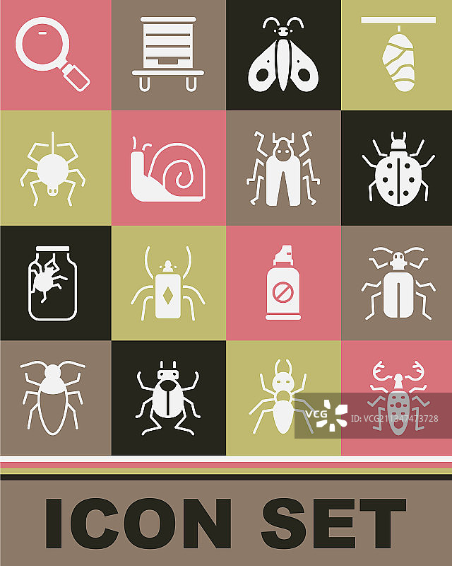 甲虫鹿金龟子螨蝴蝶合集图片素材