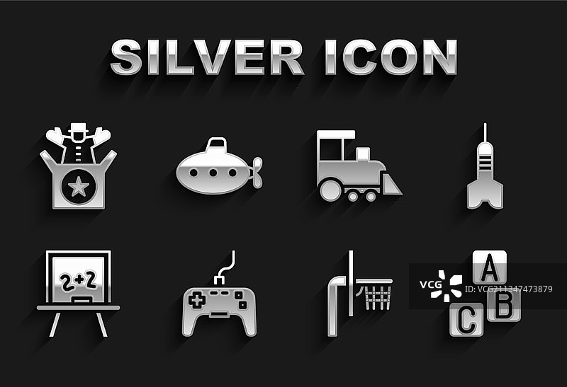 游戏手柄飞镖ABC积木篮球组合图片素材