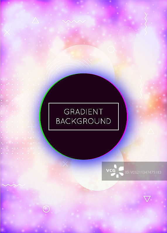 抽象流体渐变科学宣传单图片素材