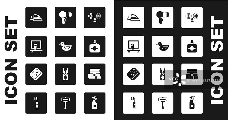 水龙头、小黄鸭、洗手池和镜子图片素材