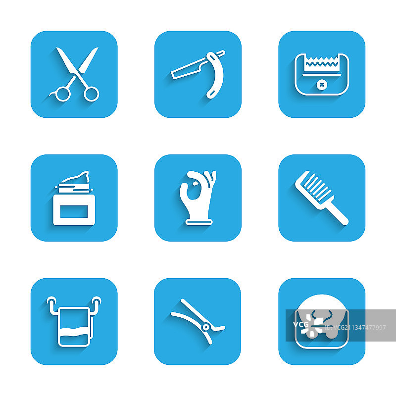 医用橡胶手套发夹胡子图片素材