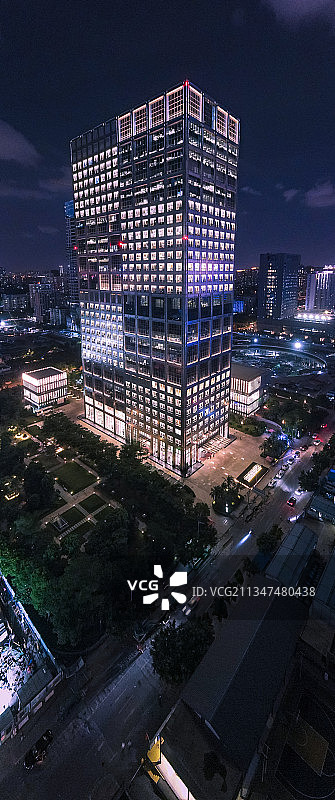 竖拍广州琶洲航拍图片素材