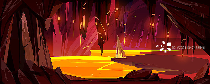 熔岩洞穴地狱景观游戏图片素材