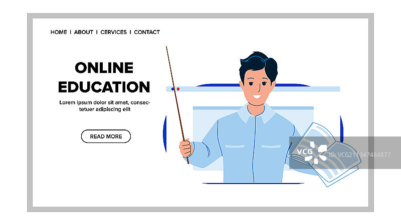 在线教育课程：教学老师图片素材