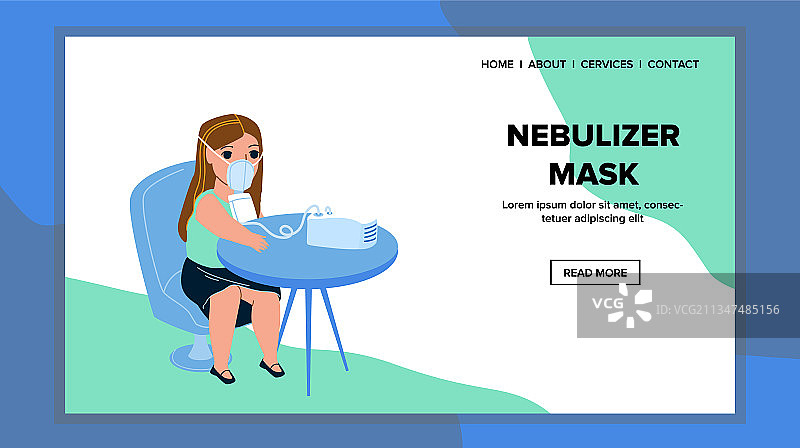 雾化器面罩药物工具儿童使用图片素材