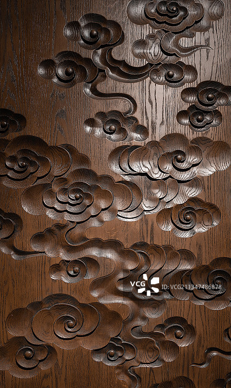 木制，工艺美术，中国文化，云图片素材