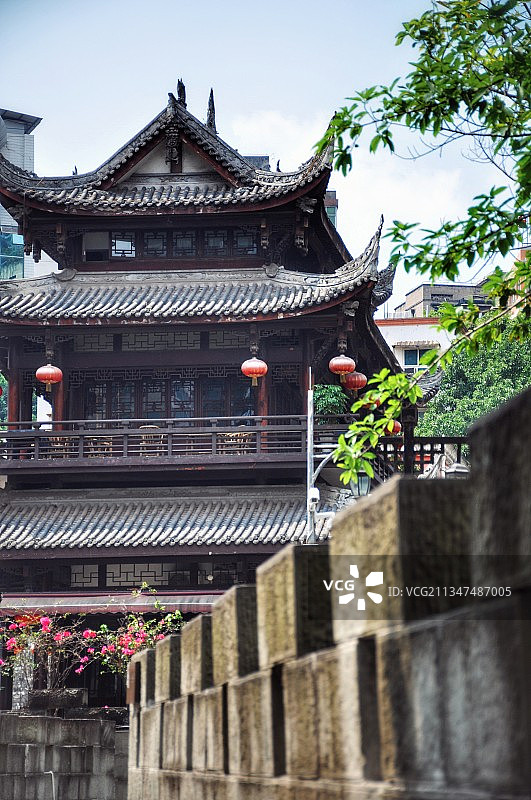 重庆通远门城墙遗址公园图片素材