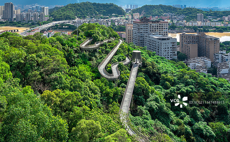 福州城市绿色步道福道全景图片素材
