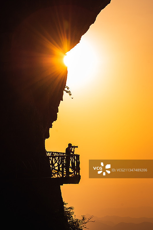 金佛山日落图片素材