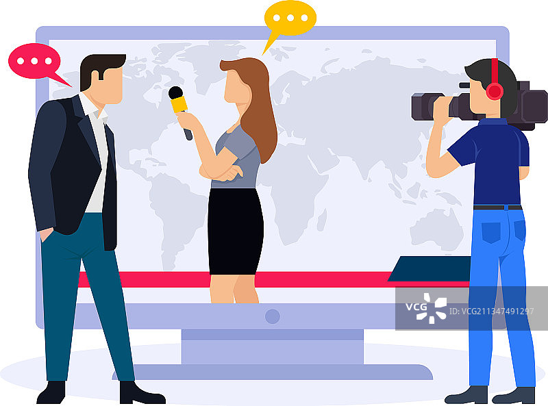 女性采访名人图片素材