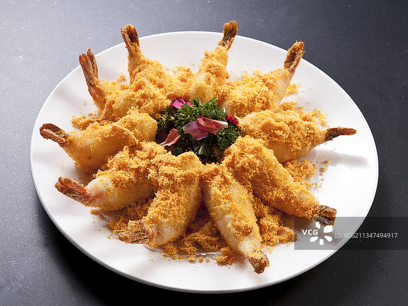 金丝水果大虾图片素材